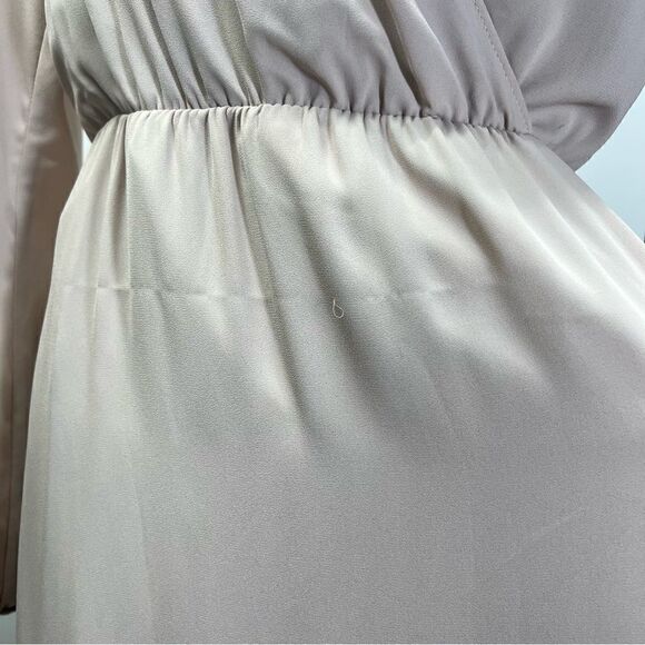 Show Me Your MuMu Lady Long Sleeve Wrap Dress in Show Me The Ring Crisp M - Picture 16 of 16